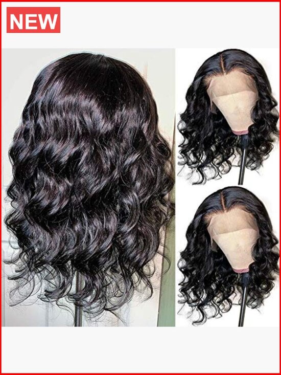 13x4 HD Lace Front Wig Pre-Plucked Hairline 16 Inch Body Wave Glueless Lace main image 6